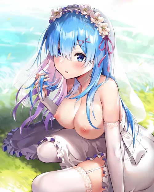 Rem as a beautiful bride