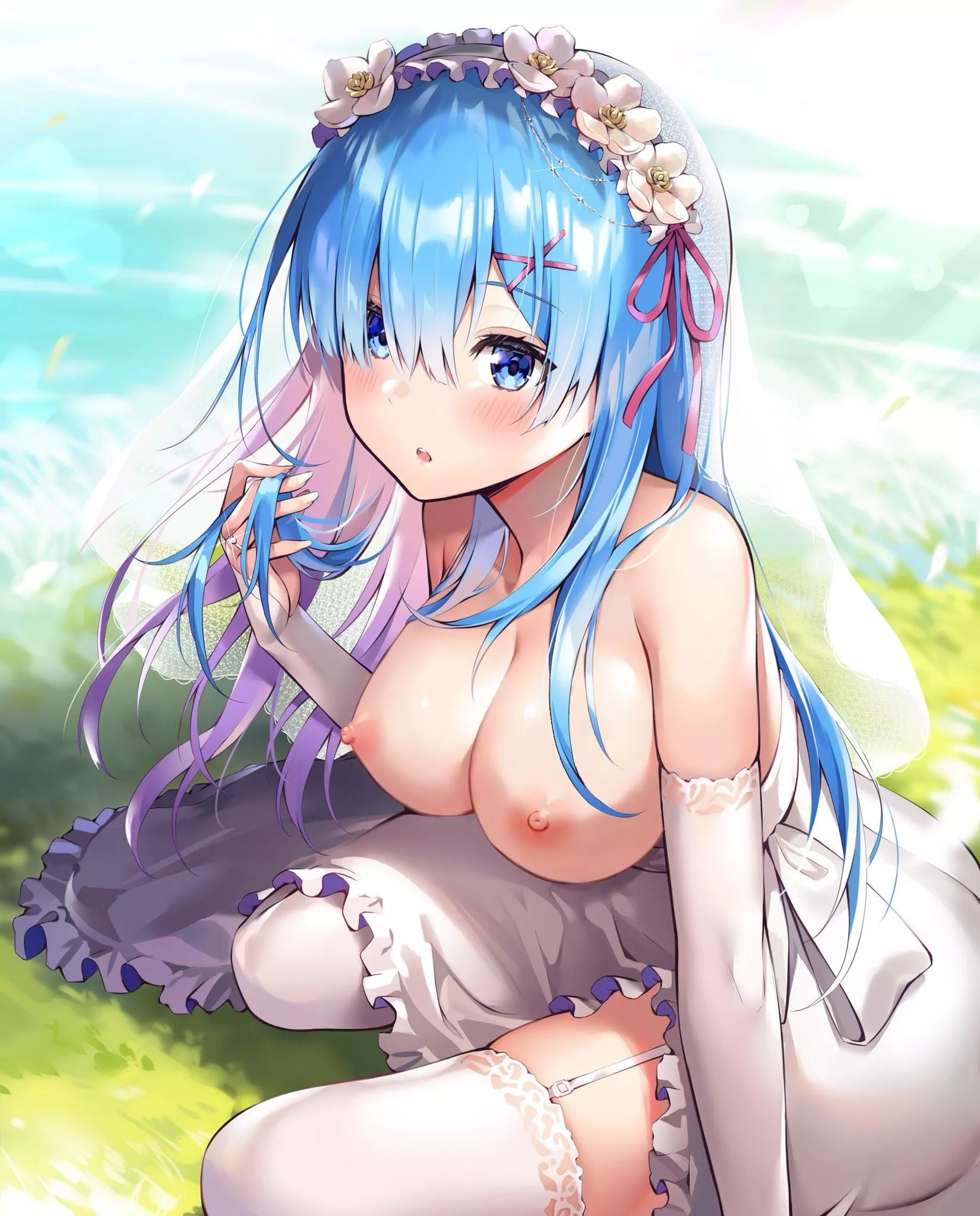 Rem as a beautiful bride