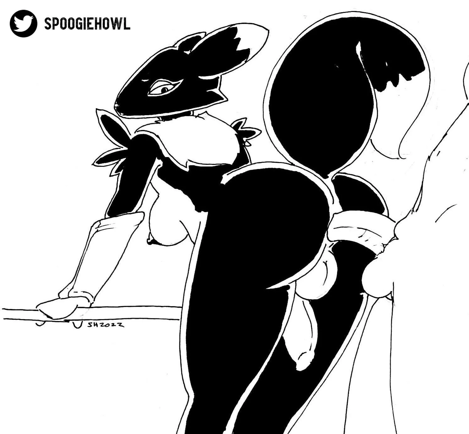 Renamon Gets Butt Fucked (Spoogiehowl)