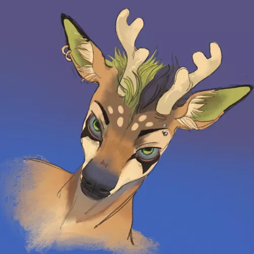 Returning to the fandom after a few years with a sketch of a combo of 2 old fursonas