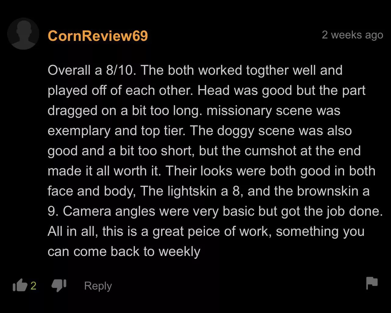 Review from a man of culture