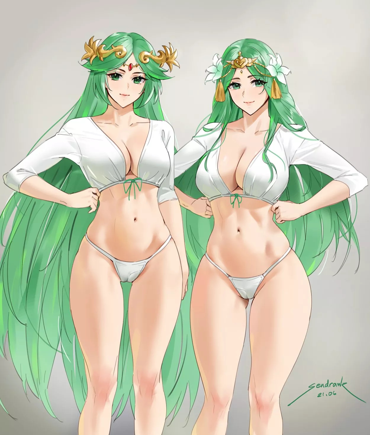 Rhea adn Palutena - Spot the difference (Sendrawz)