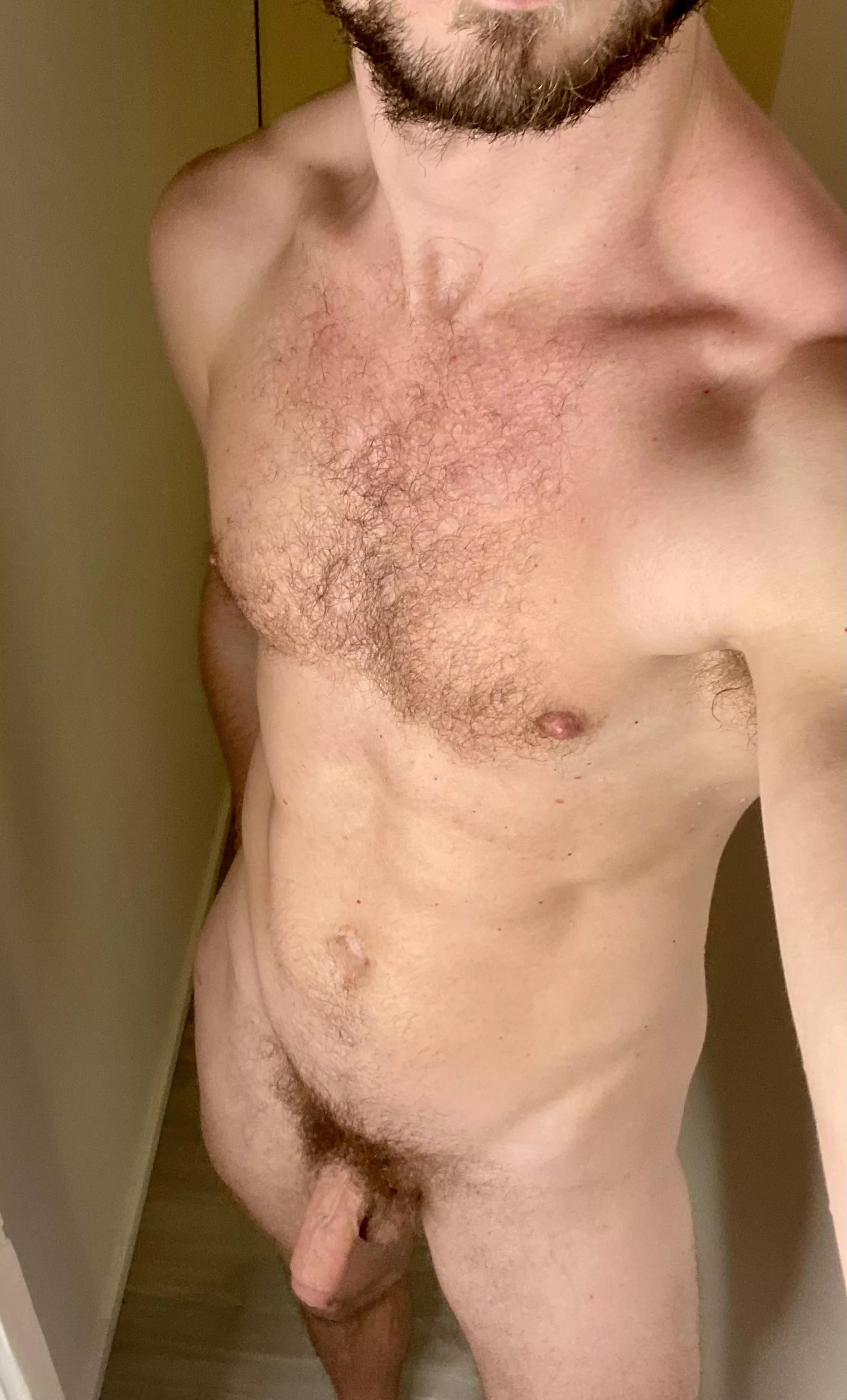 Right before showering