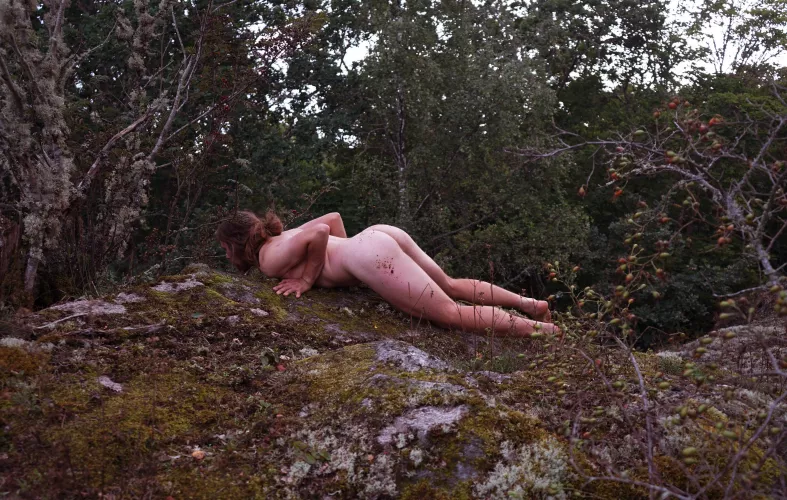 Rolling around in the woods around where I grew up.