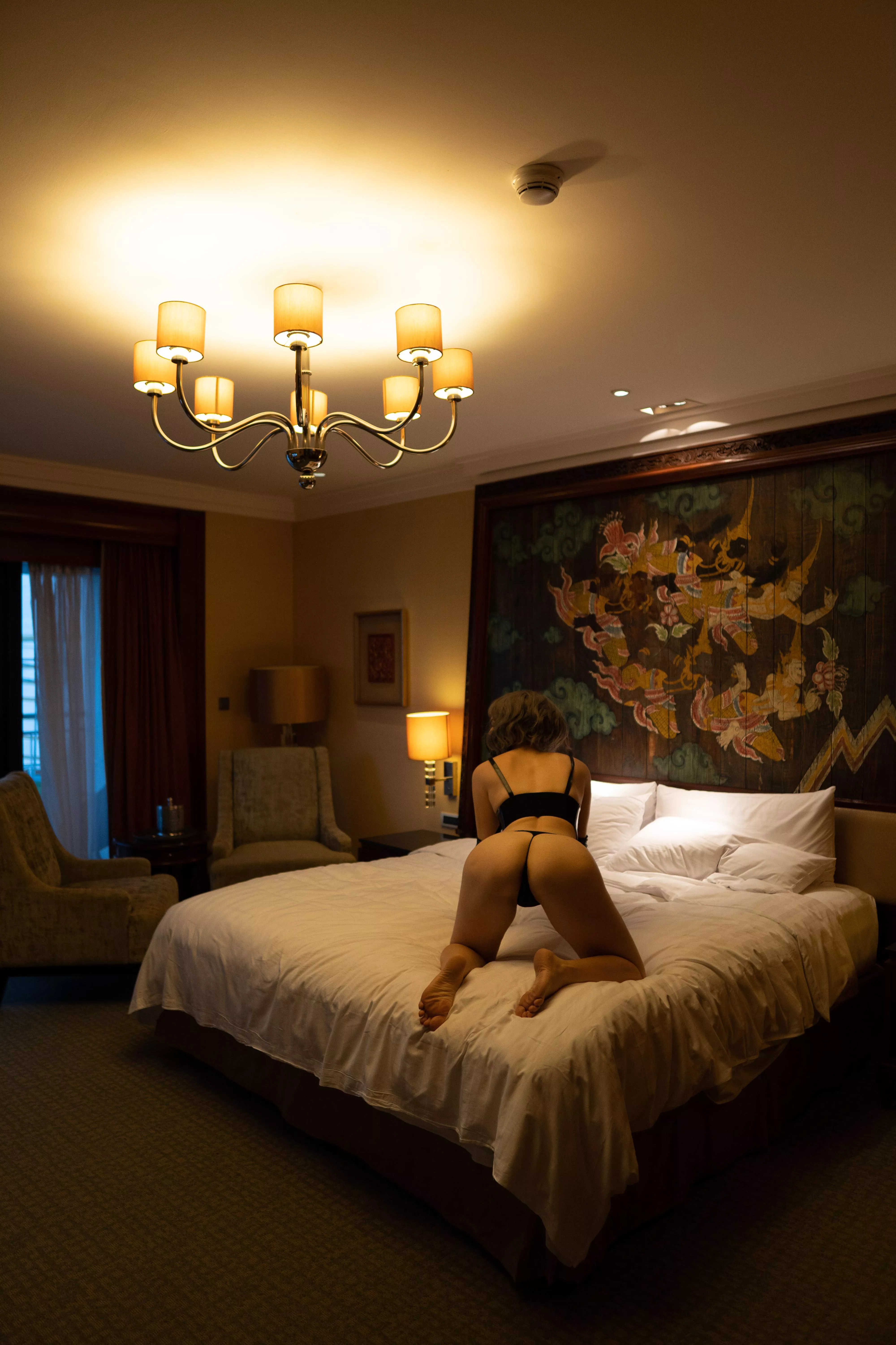 Room service! What would you do if my husband opened the hotel room door and you found me like this? Room service! What would you do if my husband opened the hotel room door and you found me like this?