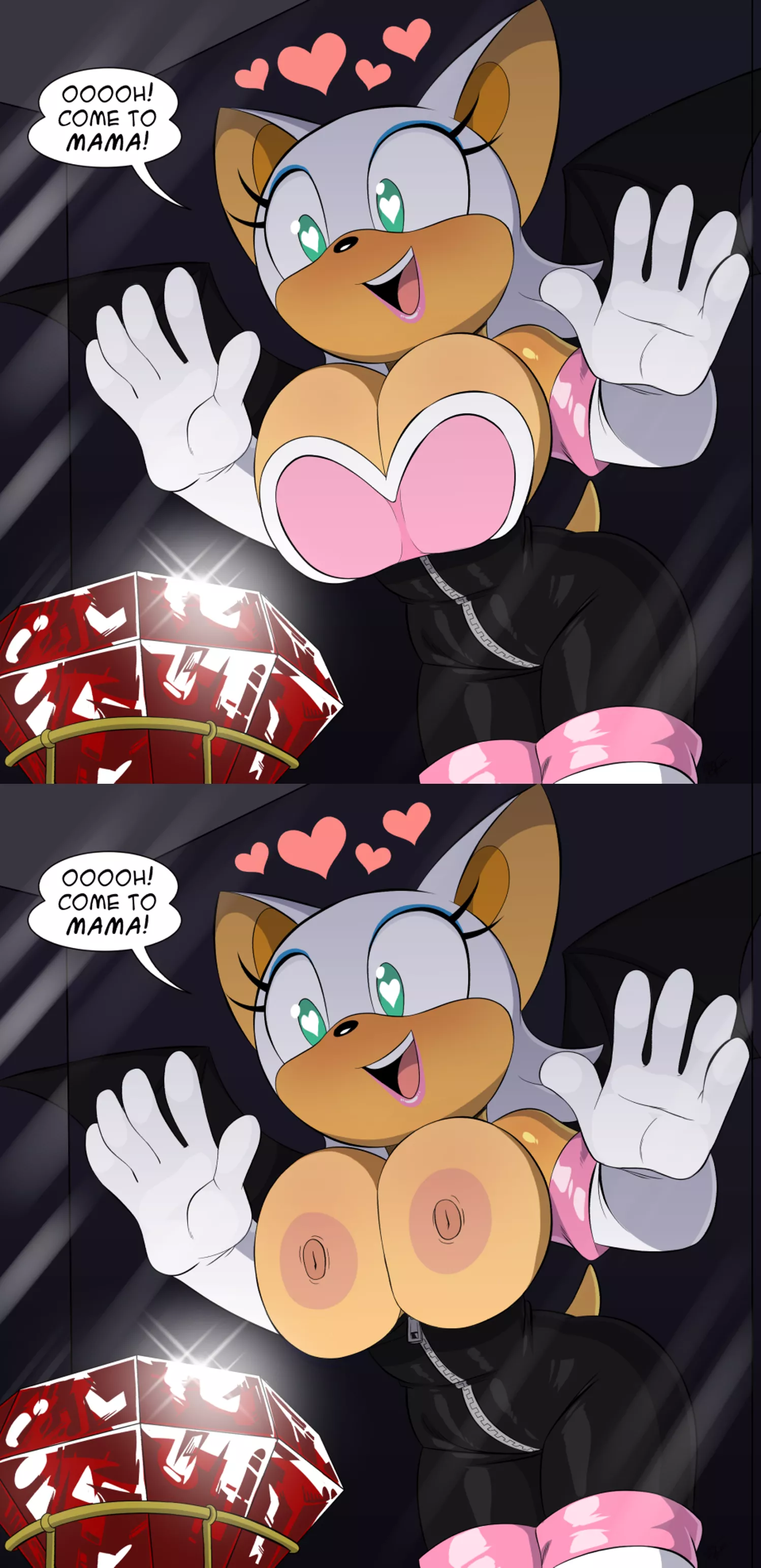 Rouge REALLY wants that jewel! (Aeolus06)