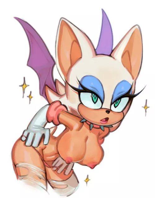 Rouge showing off (PinkLilim)