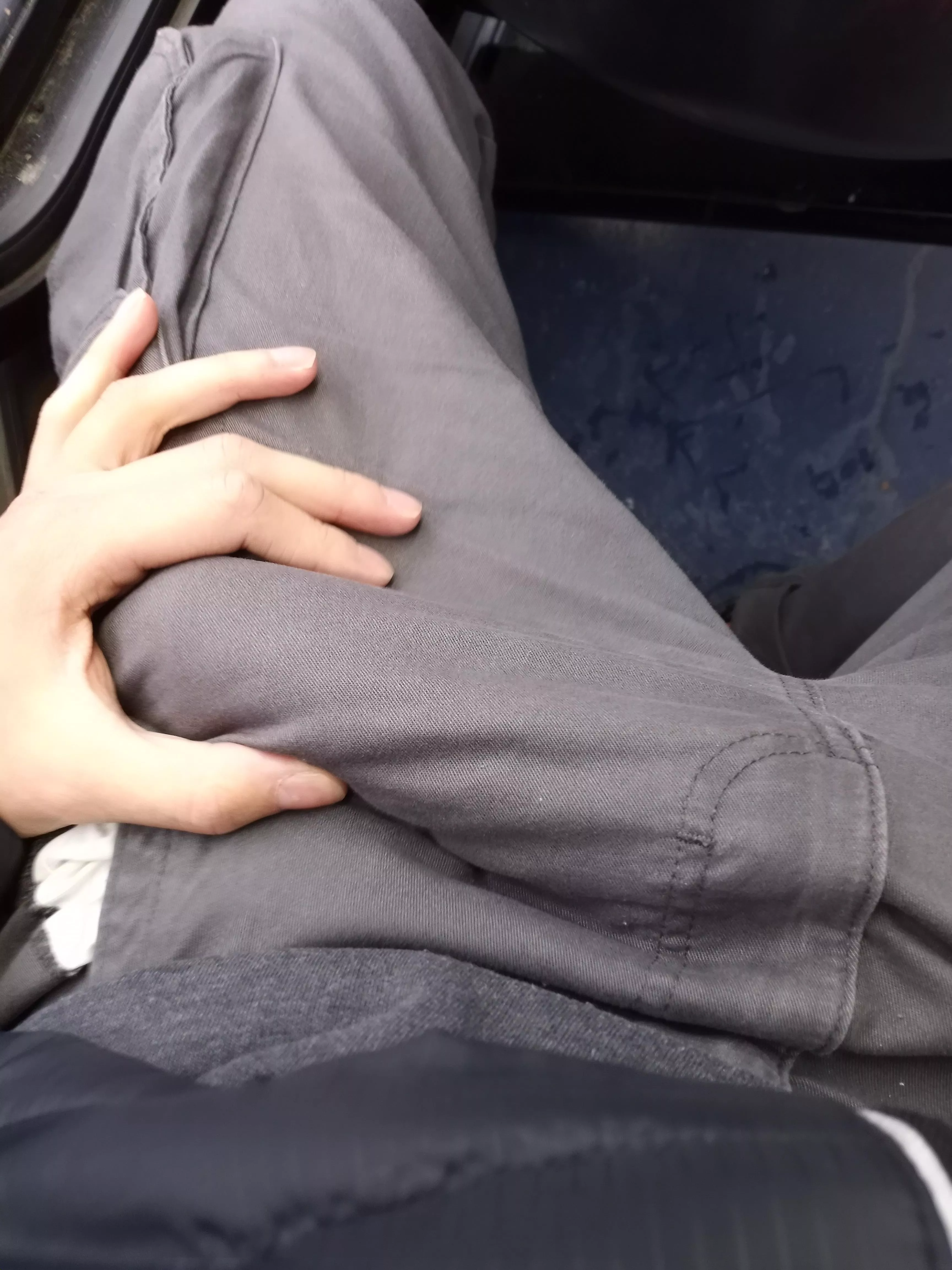 Rub my bulge on the bus while no one's looking