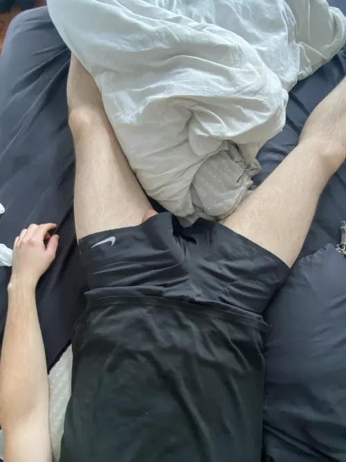 Running shorts bulge