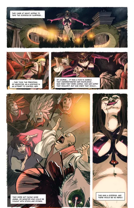 Sacrifice for the Goddess [Artist: Raffaele Ricciardi/Ruben Curto] (giantess, oral vore, multiple prey, monster girl) *COMIC PREVIEW*
