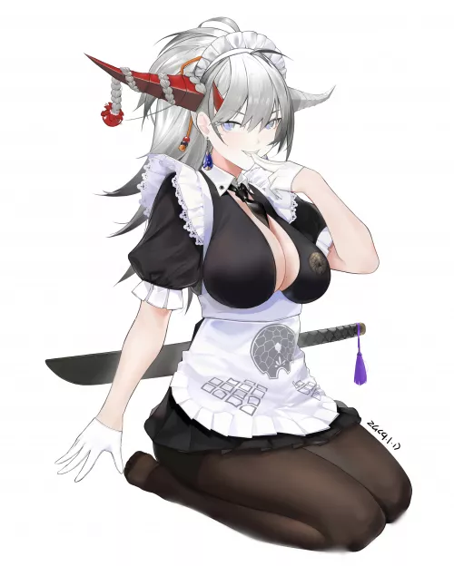 Sakura Empire Maid (IJN Hakuryuu, Azur Lane, Sakura Empire Faction)