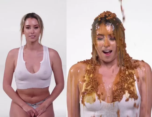 Samantha with Slimed Models gets beaned