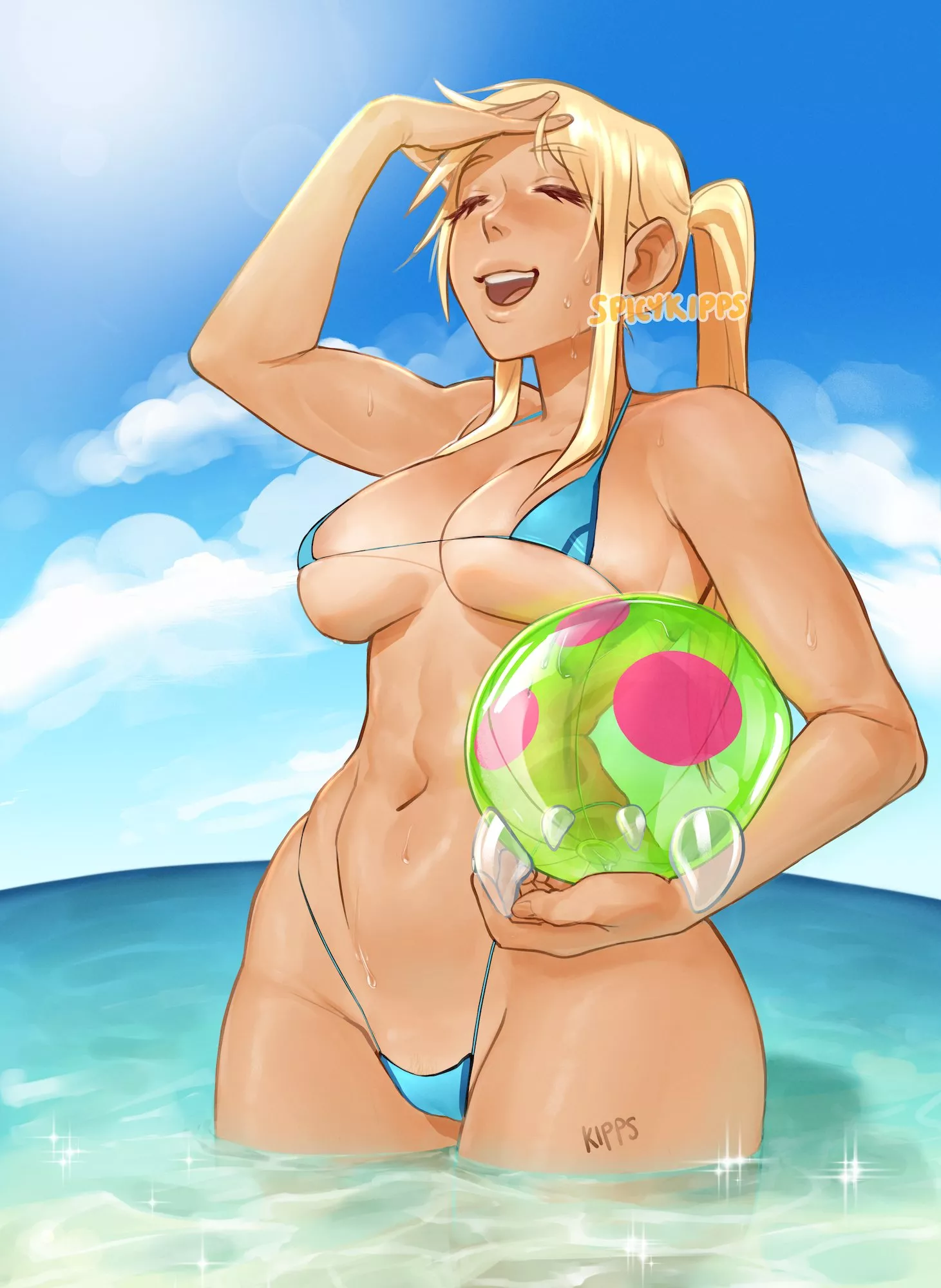 Samus at the beach (kipps) [Metroid]