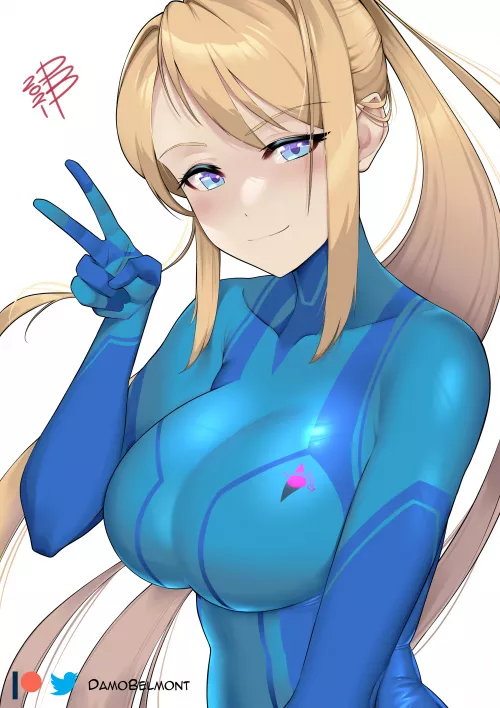 Samus Feeling Cute! (DamoBelmont) [Metroid]