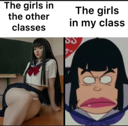 Sauce for the girl on the left. Obviously.