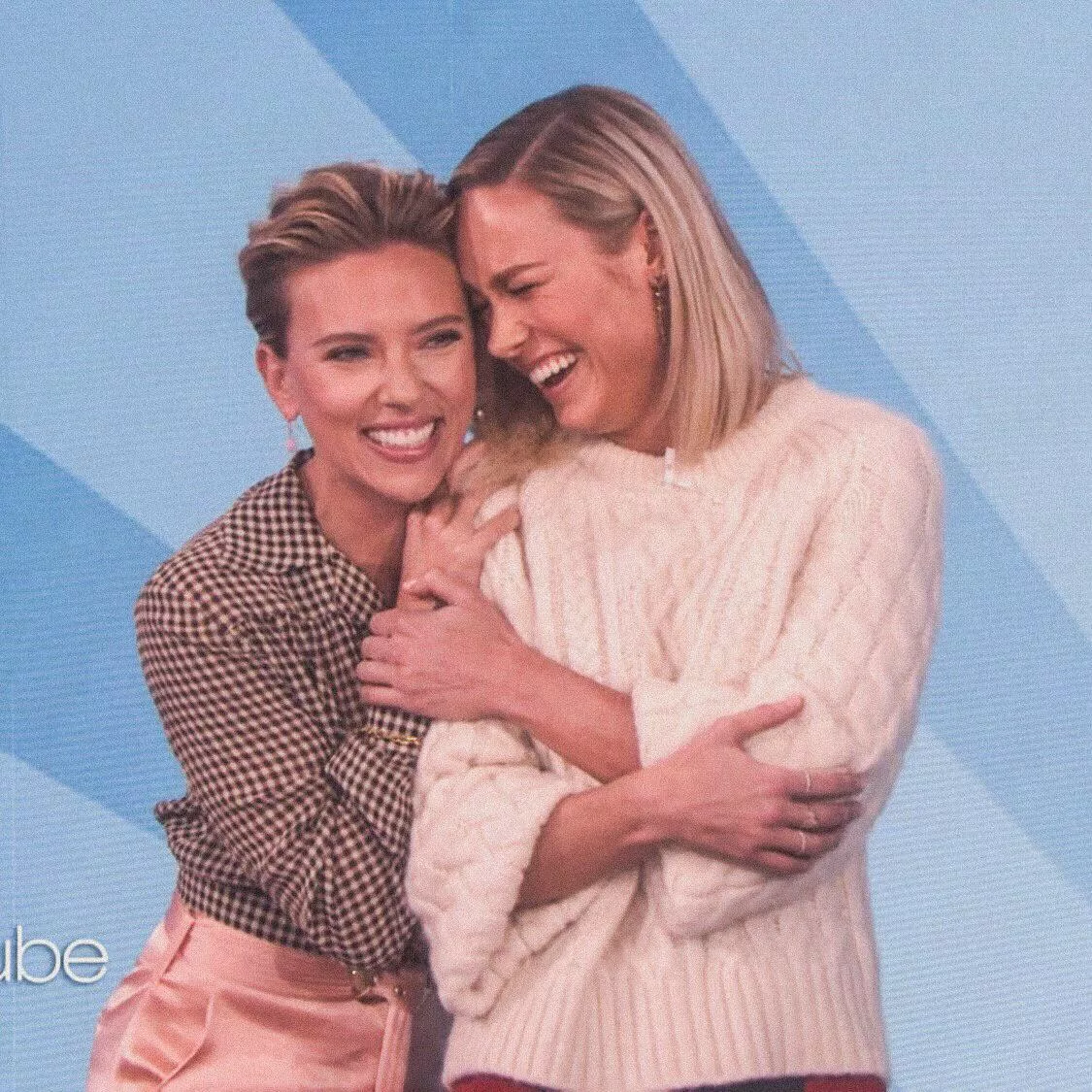 Scarlett Johansson and Brie Larson looking incredibly beautiful