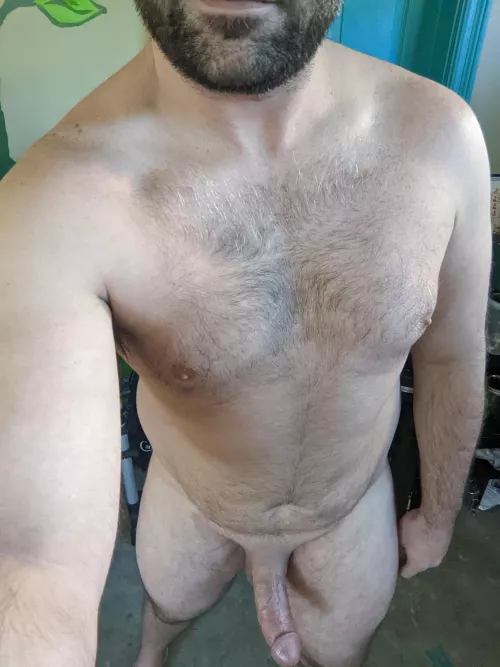 Scruffy chest, thick cock, let's play?