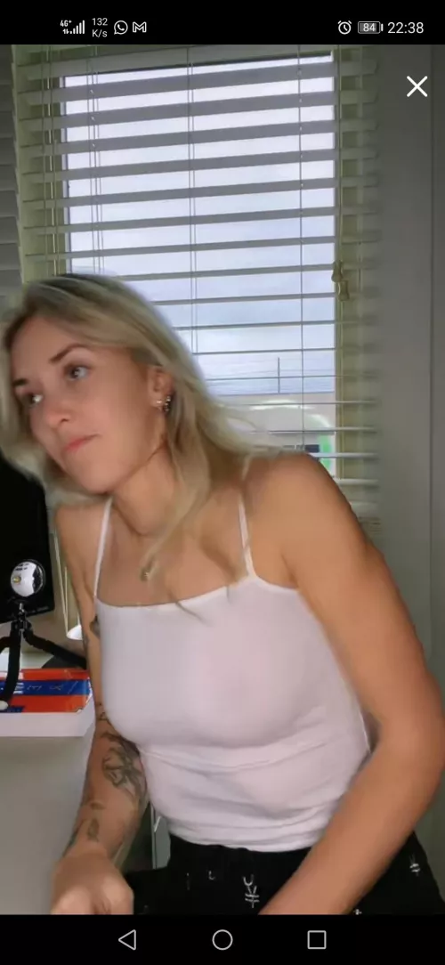 See through - ish white top