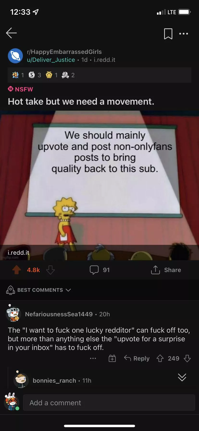 Seems like mods took down my post, otherwise it would’ve been top post of the month. If you see this, stop giving sellers your votes, and stop making damn cringy comments to enable them. You can make the change. Seems like mods took down my post, otherwise it would’ve been top post of the month. If you see this, stop giving sellers your votes, and stop making damn cringy comments to enable them. You can make the change.