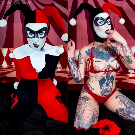 [self] Harley Quinn cosplay on/off