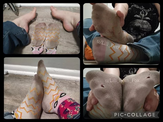 [Selling] 3 Days worn and my little owl socks are stained and stinky! 🦉 Natural 