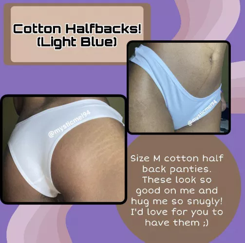 [selling] ovulation has started! would you like these panties nice and creamy from this ebony college gal? open for wear so feel free to reach out 🥰✨ kik: mysticmel94