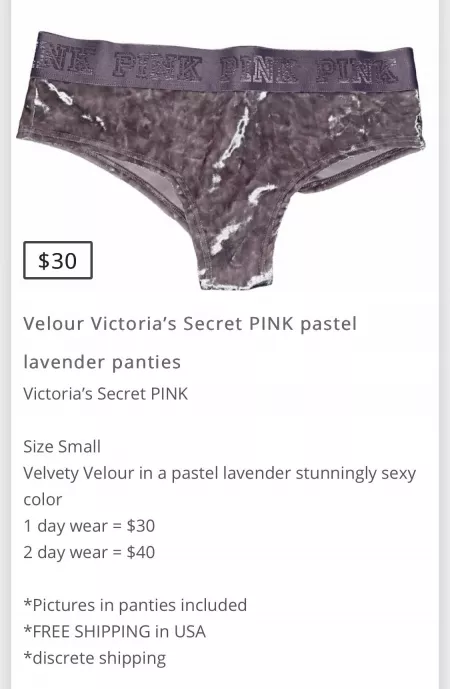 [selling] [panties] [USA] Velvet VS Pink Panties worn by a busy milf ! More options available!