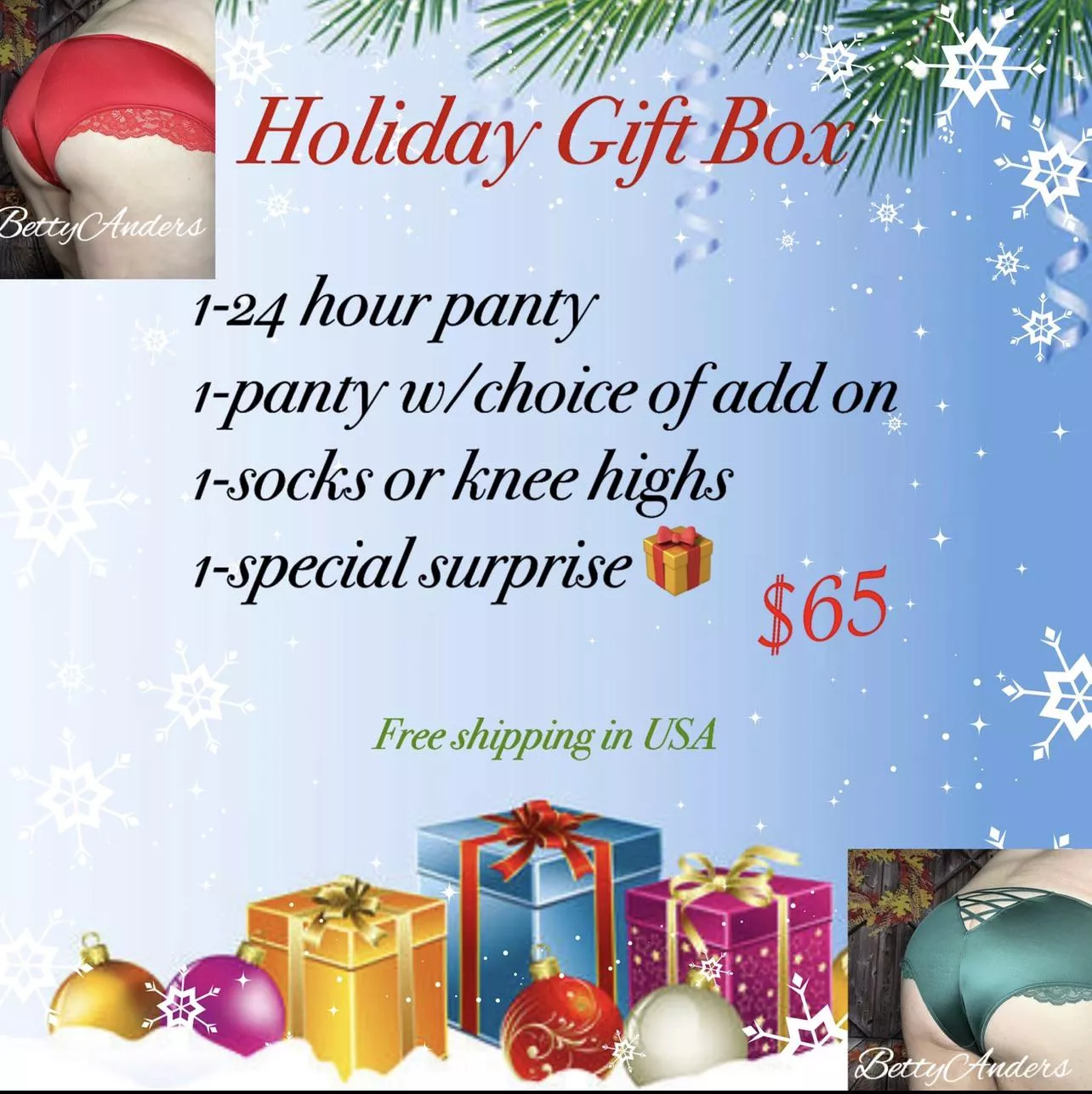 [selling] Who wants a sniff?? 👃🏼 I can’t wait to spoil these for you, just how you want them! 💋 I have lots of fun, customizable options! Open minded and kink friendly! Send me a message, BettyAnders on Telegram & KIK