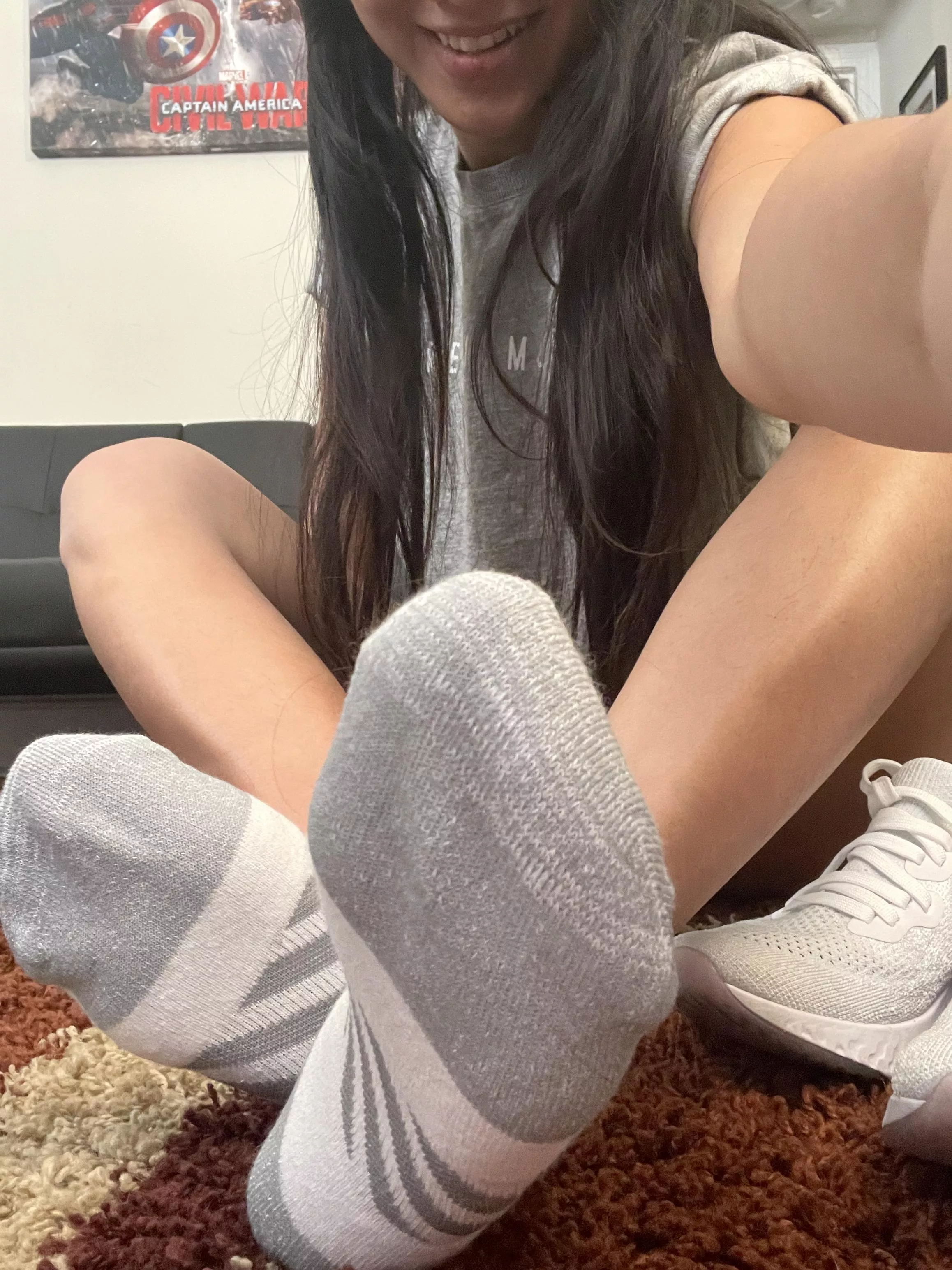 Selling][US] Good morning baby 💜 Let me know if you want to taste my used smelly socks 😚