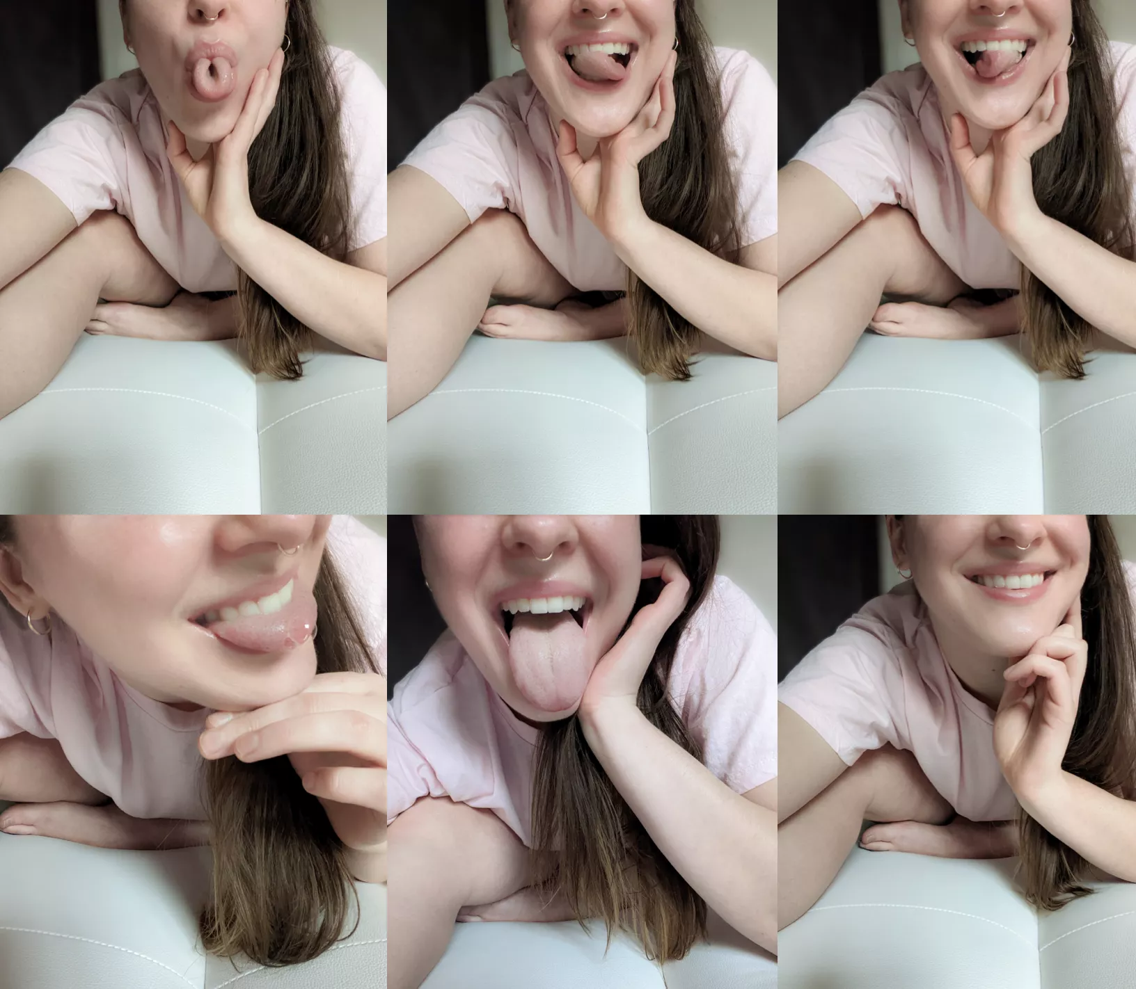 Series of goofy lil tongue tricks 😋