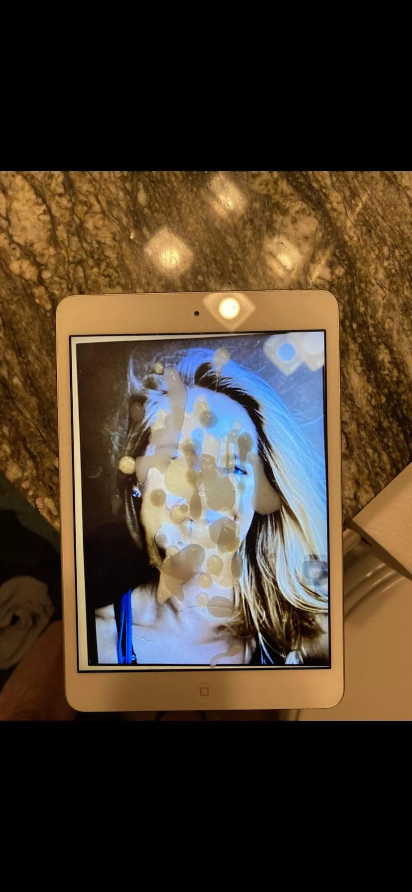 Several days worth of cum on Blondie.