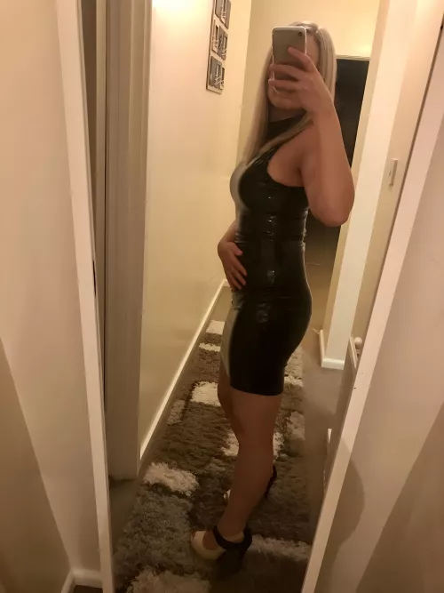 Sexy as fuck slut in tight pvc. Thoughts on her??