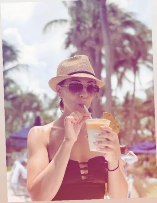 Sexy MILF sucking... on a straw.