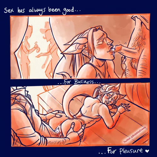 Sexy Tabaxi OC fucks clients