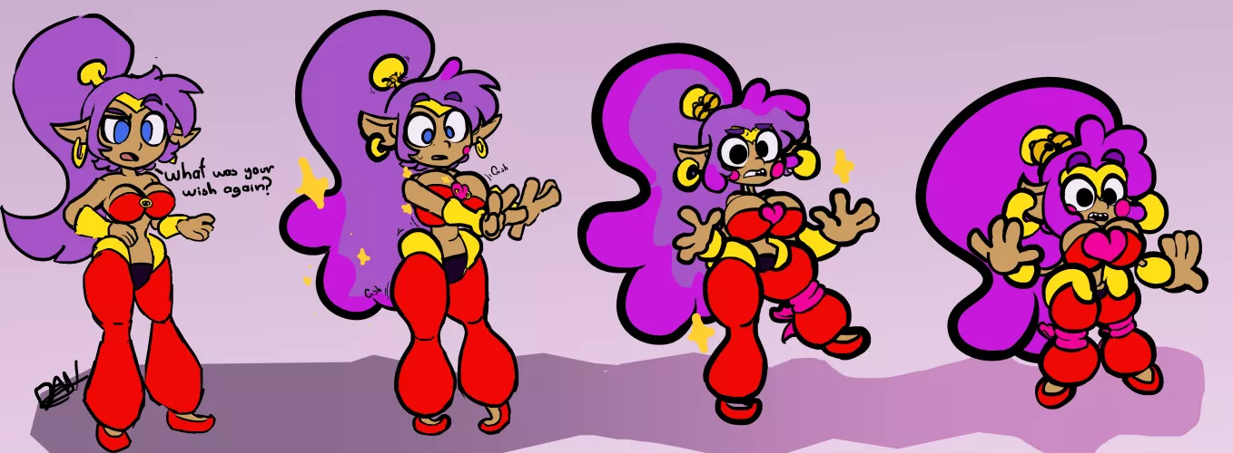 Shantae smol Genie toon (by me)