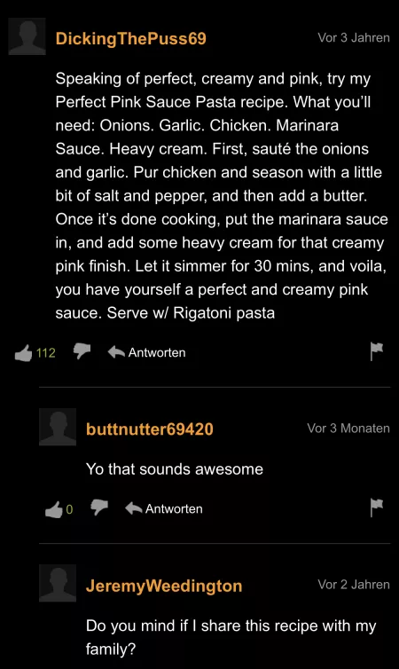 Sharing creamy recipes