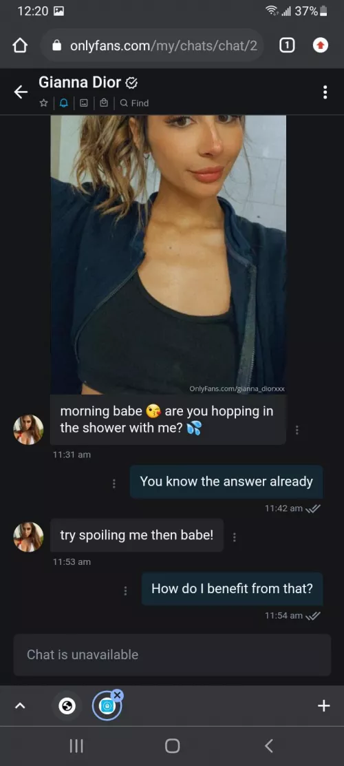 She blocked me right after lol