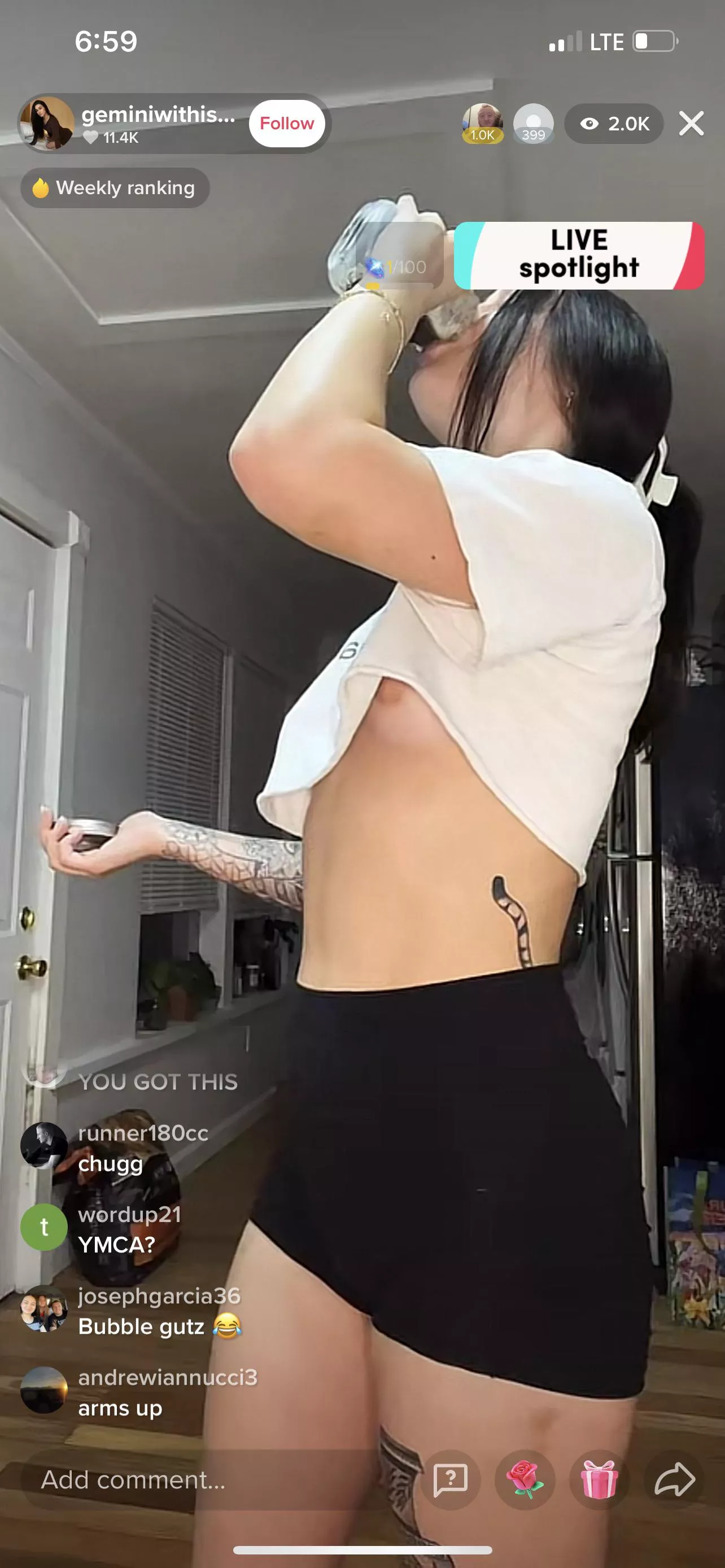 She doesn’t show but caught her ass slippin. @geminiwithissues