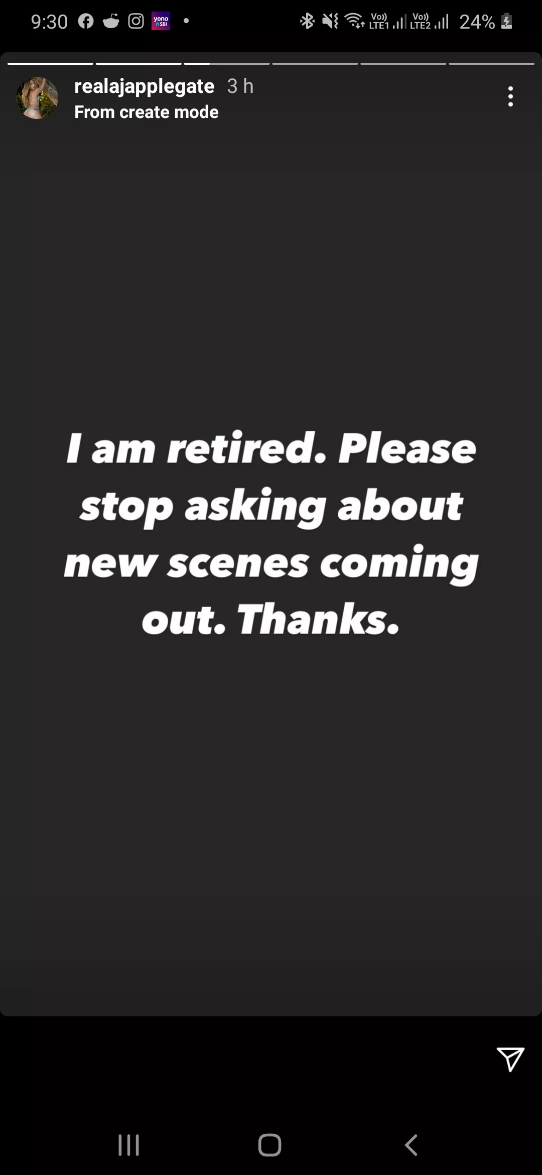 She is retired for good lets wish her for best in future😇🥰