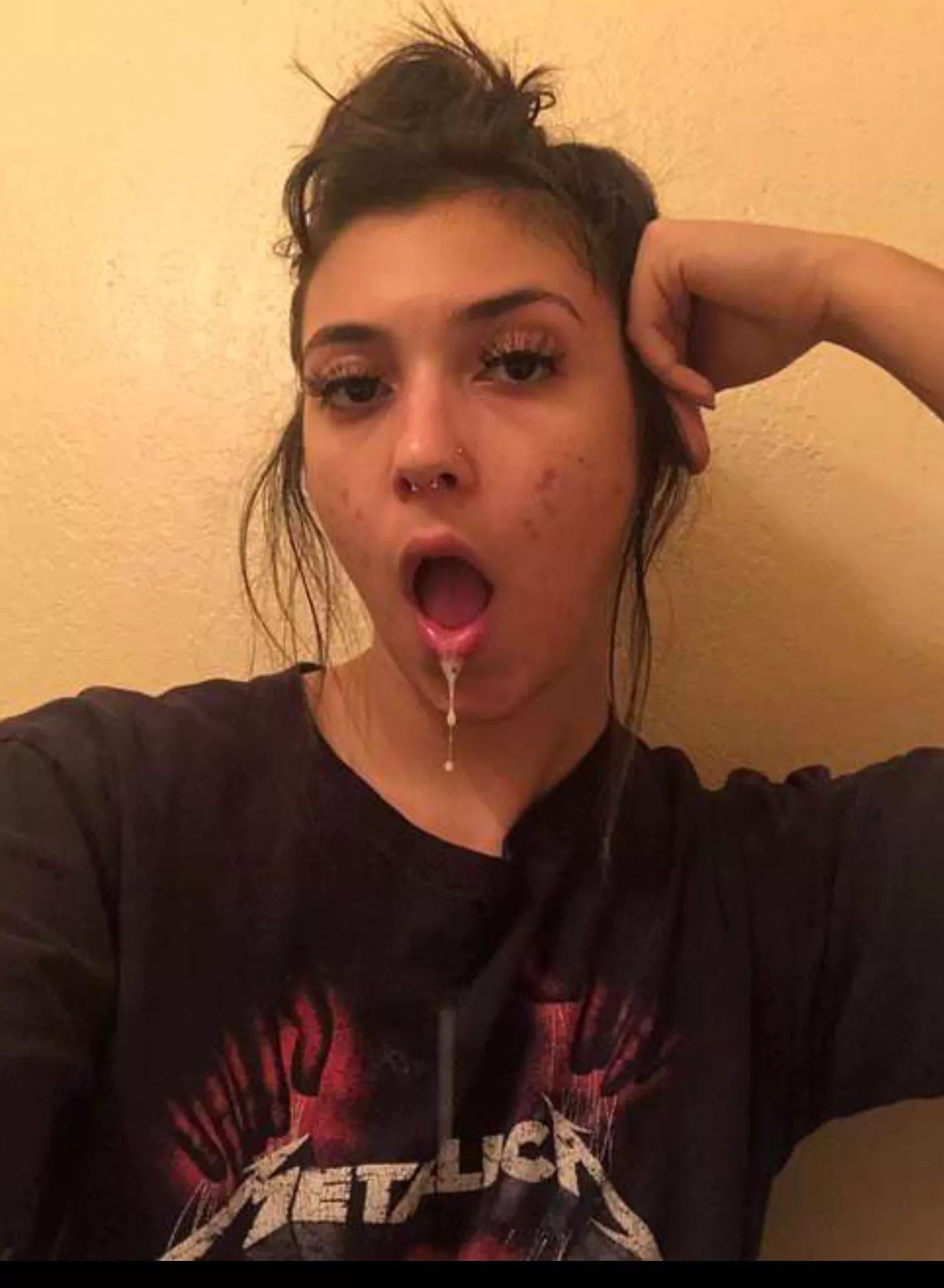 She loves to drool on herself