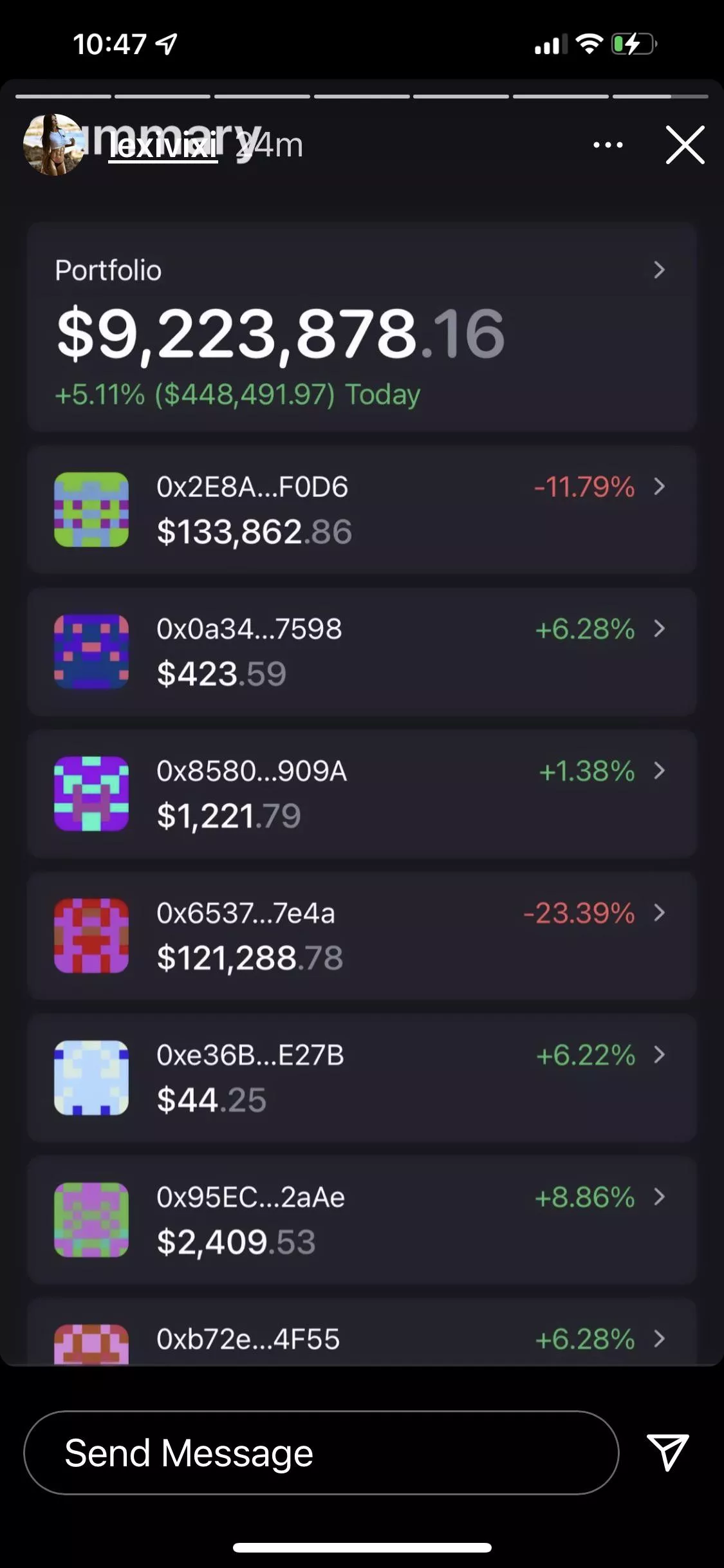 She Posted this when drunk last night.