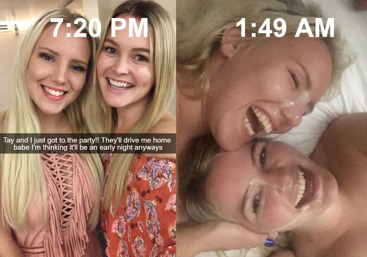 She said her bestie and her bf would drive her home... Two snaps you got at the start and end of the night.