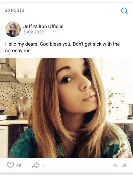 She seems to have posted something as late as 2020.