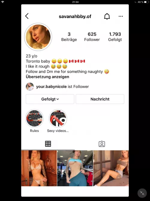 She sends everyone who follows her