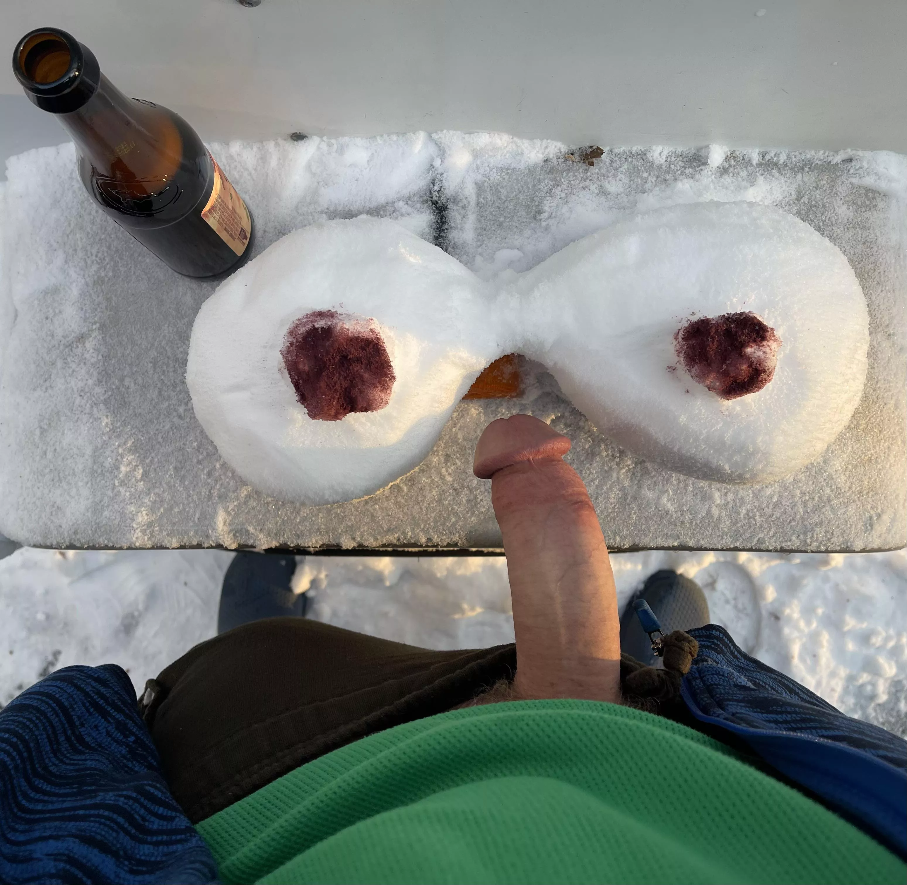 She told me to go play in the snow…