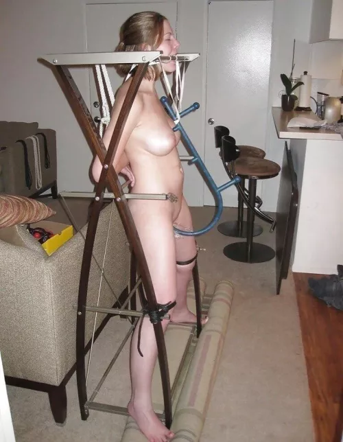 She was slouching a lot so we straighten her back!