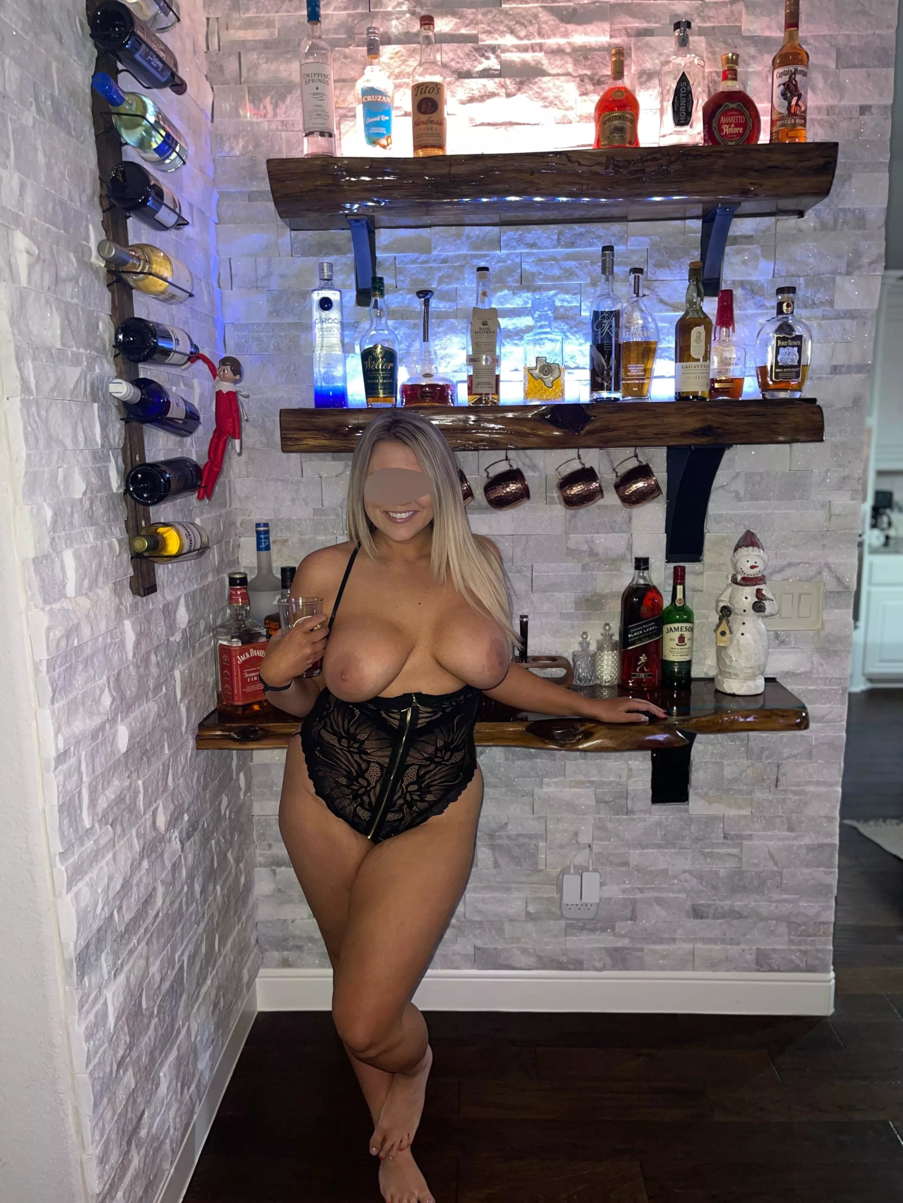 She’ll pour you a drink and then let you fuck her