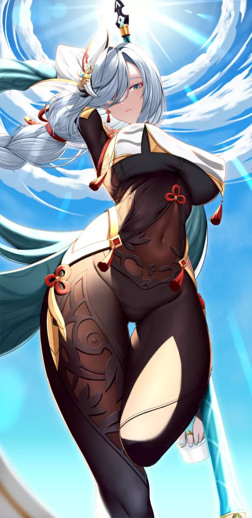 Shenhe's dazzling thigh gap