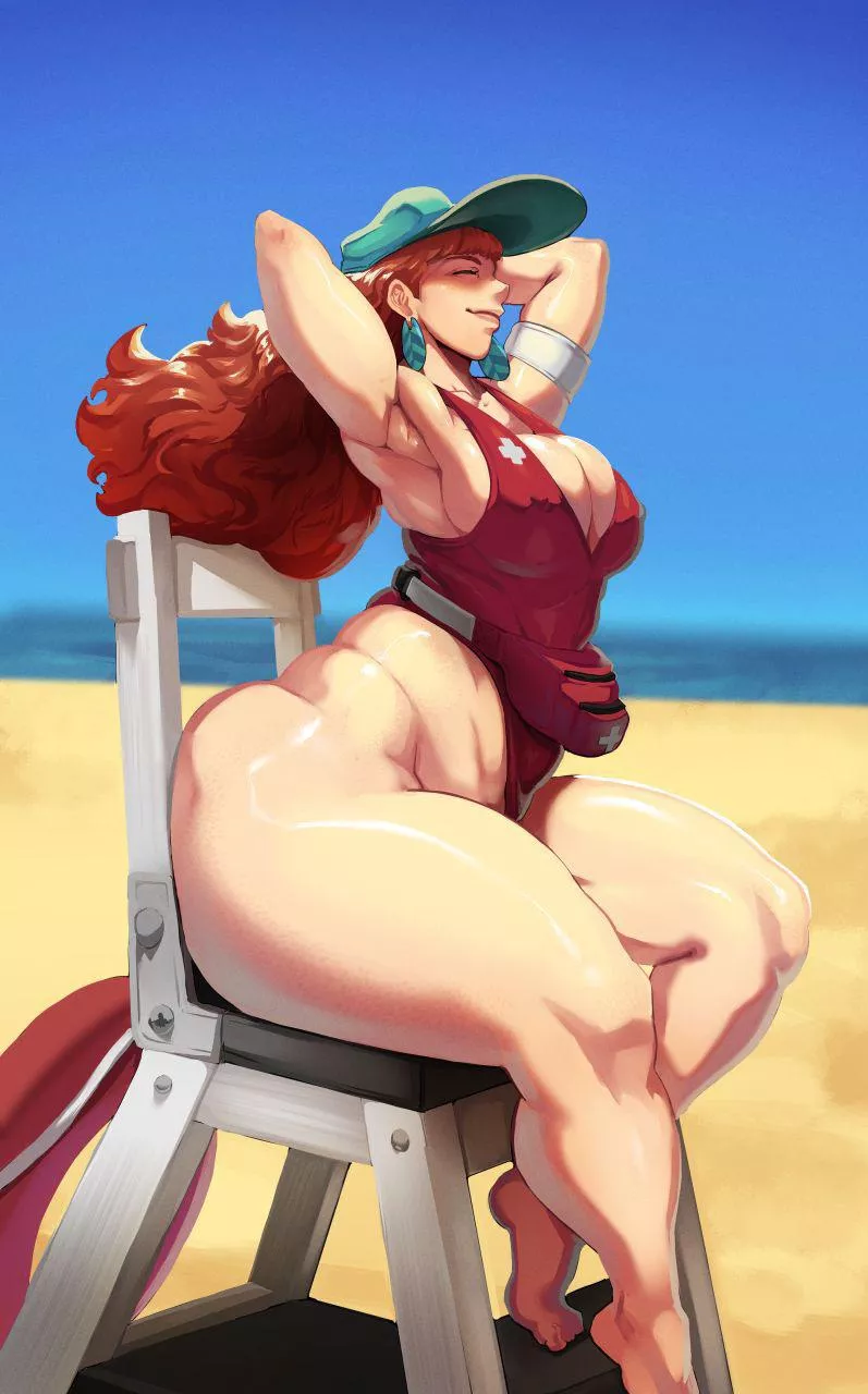 She’s a Thicc lifeguard.
