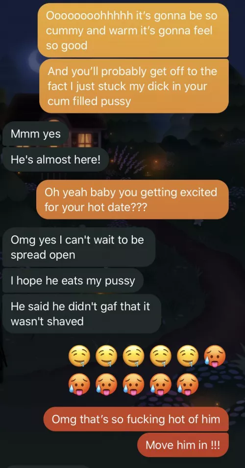 She’s at a strangers about to get fucked